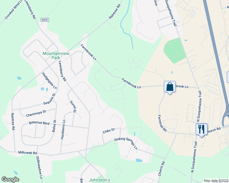 map of restaurants, bars, coffee shops, grocery stores, and more near 738 Oxford Drive in York