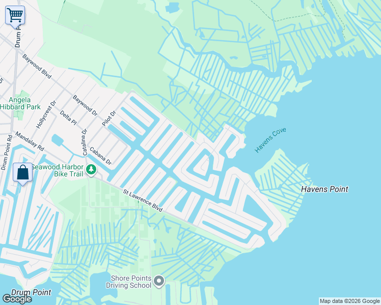 map of restaurants, bars, coffee shops, grocery stores, and more near 2 West Granada Drive in Brick Township