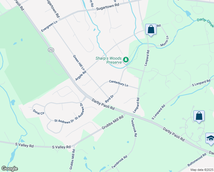 map of restaurants, bars, coffee shops, grocery stores, and more near 1506 Canterbury Lane in Berwyn