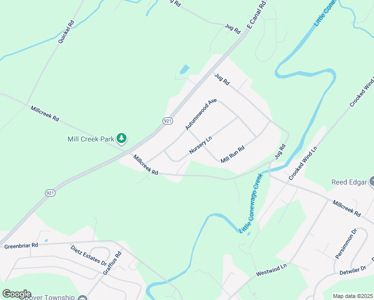 map of restaurants, bars, coffee shops, grocery stores, and more near 95 Nursery Ln in York