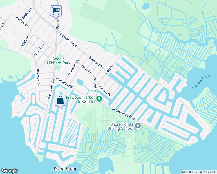 map of restaurants, bars, coffee shops, grocery stores, and more near 40 Rialto Drive in Brick Township