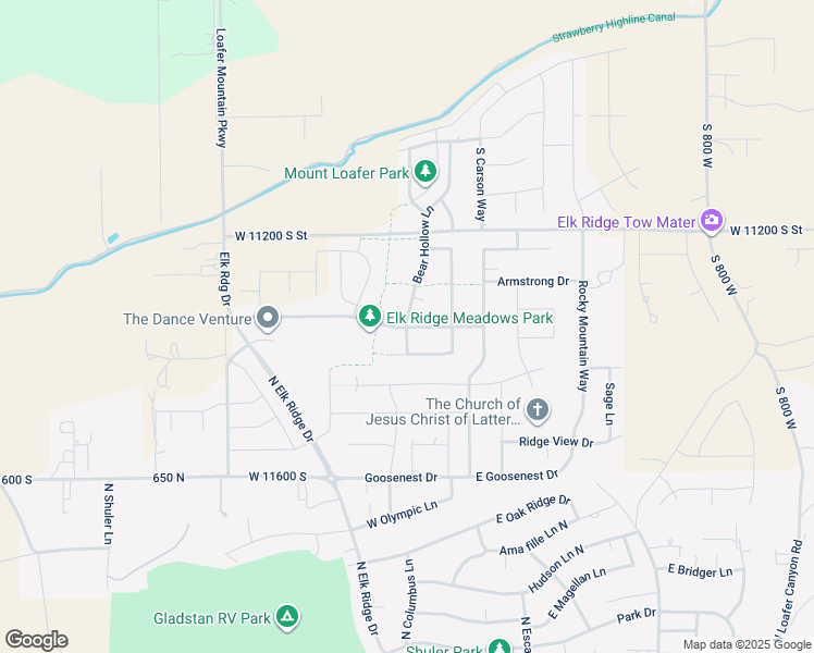 map of restaurants, bars, coffee shops, grocery stores, and more near 366 Sky Hawk Way in Payson