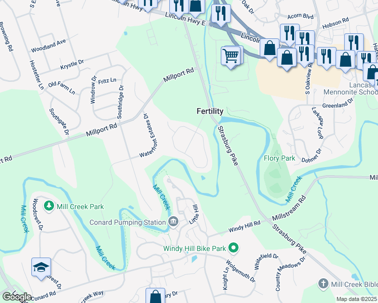 map of restaurants, bars, coffee shops, grocery stores, and more near 138 Heritage Rd in Lancaster