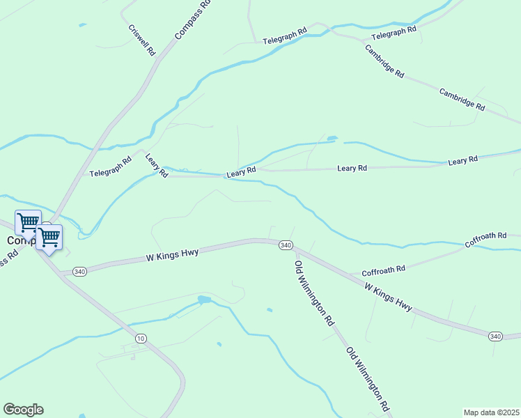 map of restaurants, bars, coffee shops, grocery stores, and more near 138 Nevins Way in Coatesville