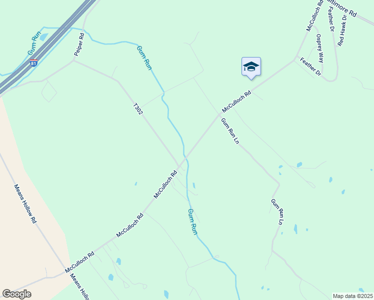 map of restaurants, bars, coffee shops, grocery stores, and more near 341 McCulloch Road in Shippensburg