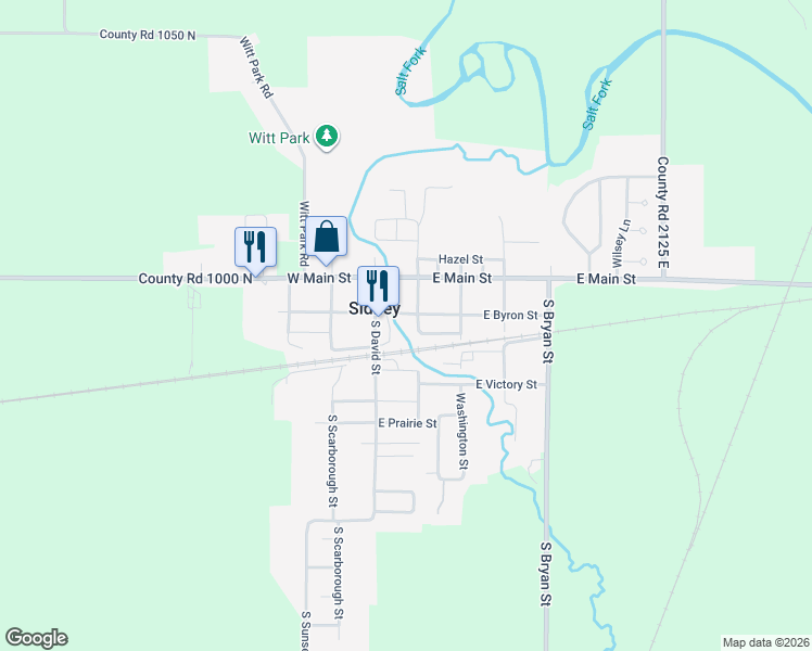 map of restaurants, bars, coffee shops, grocery stores, and more near 210 David Street in Sidney