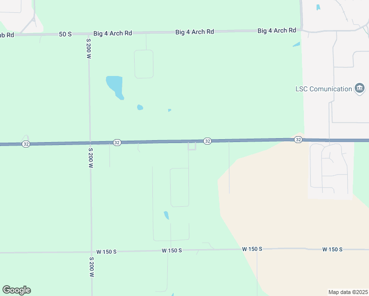 map of restaurants, bars, coffee shops, grocery stores, and more near 1565 Indiana 32 in Crawfordsville