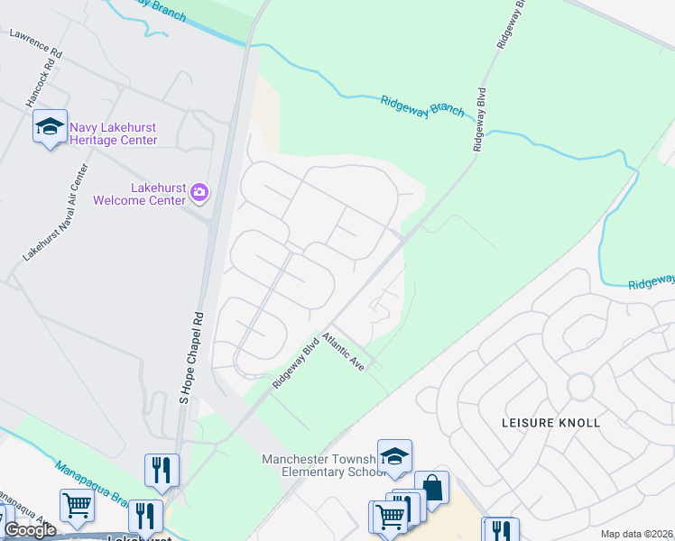 map of restaurants, bars, coffee shops, grocery stores, and more near 40 Addlestone Lane in Manchester Township