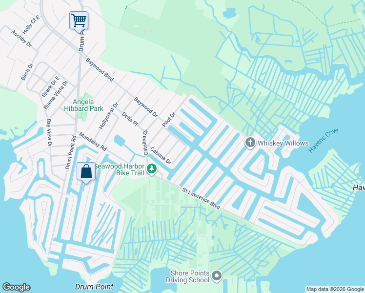 map of restaurants, bars, coffee shops, grocery stores, and more near 50 Cabana Drive in Brick Township