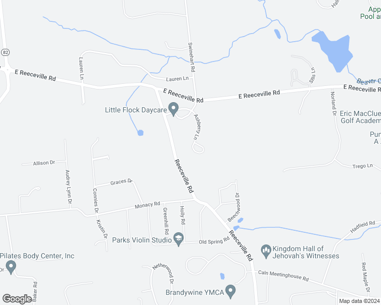 map of restaurants, bars, coffee shops, grocery stores, and more near 71 Ashberry Lane in Chester County