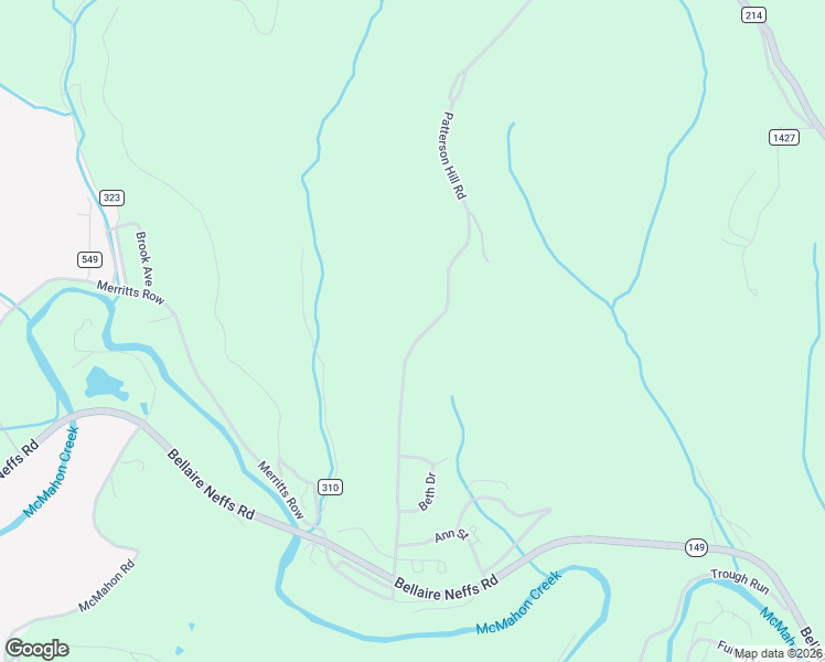 map of restaurants, bars, coffee shops, grocery stores, and more near 65022 Patterson Hill Road in Bellaire