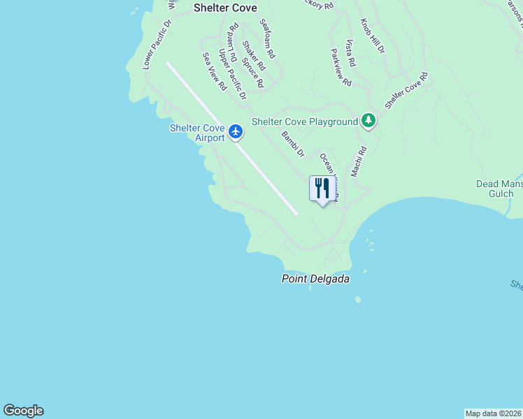 map of restaurants, bars, coffee shops, grocery stores, and more near 5 Gull Point in Whitethorn