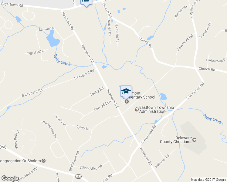 map of restaurants, bars, coffee shops, grocery stores, and more near 705 Newtown Road in Berwyn