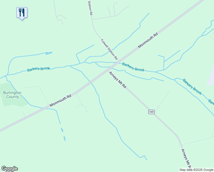 map of restaurants, bars, coffee shops, grocery stores, and more near 2328 Monmouth Road in Springfield