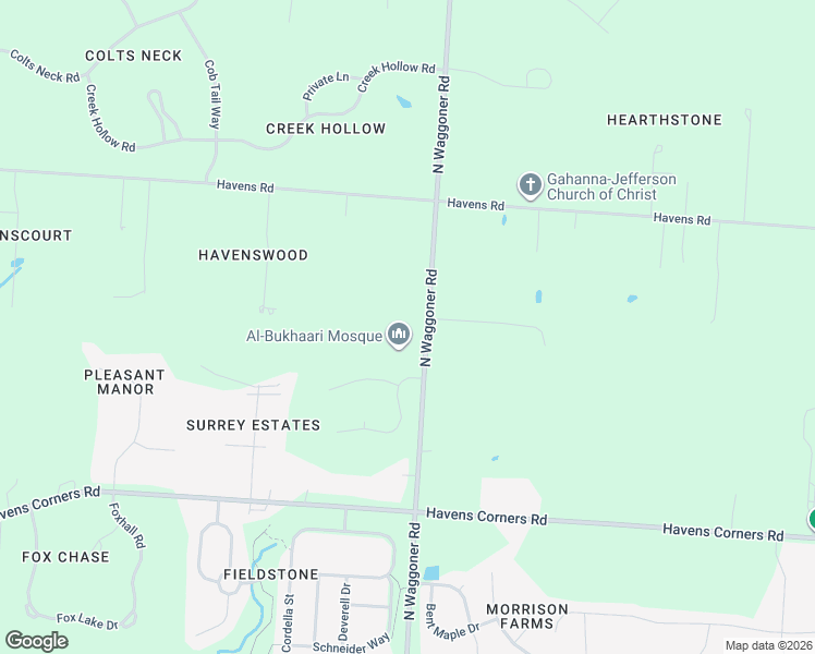map of restaurants, bars, coffee shops, grocery stores, and more near 3455 North Waggoner Road in Blacklick