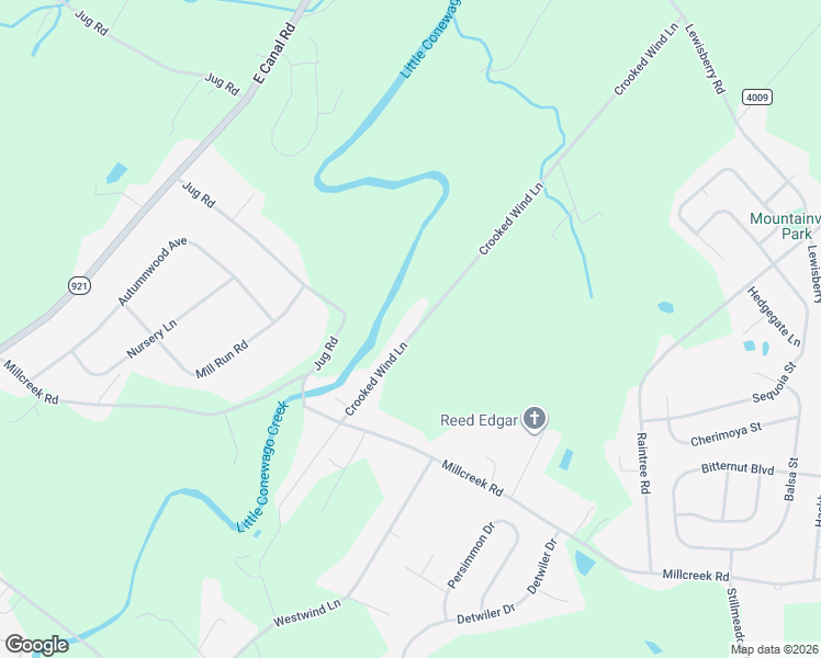 map of restaurants, bars, coffee shops, grocery stores, and more near 3140 Crooked Wind Lane in York