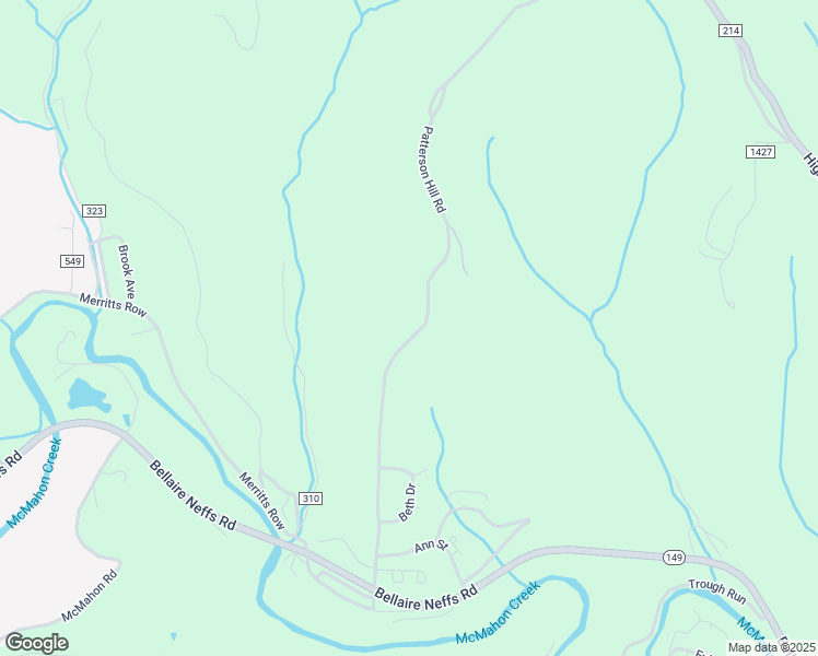 map of restaurants, bars, coffee shops, grocery stores, and more near 65060 Patterson Hill Road in Bellaire