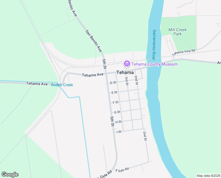 map of restaurants, bars, coffee shops, grocery stores, and more near 351 5th Street in Tehama
