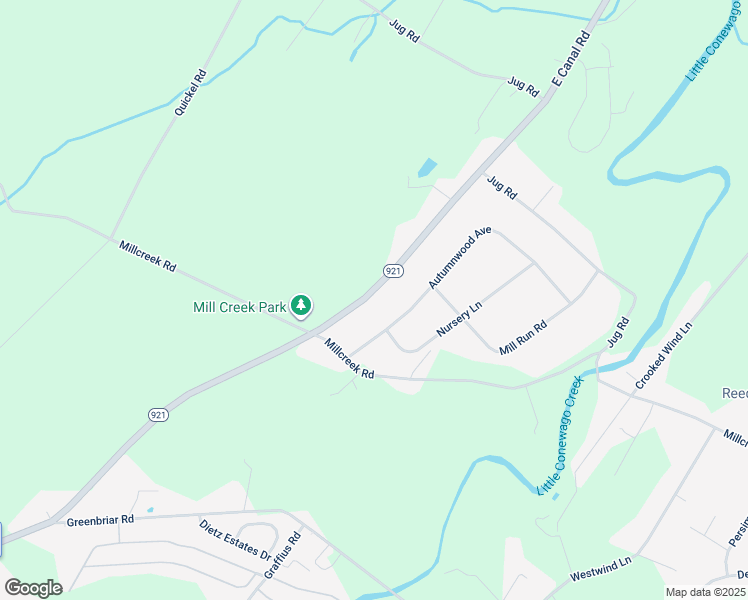 map of restaurants, bars, coffee shops, grocery stores, and more near 640 East Canal Road in York