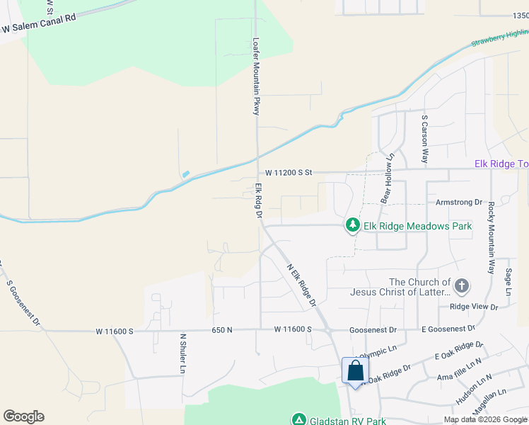 map of restaurants, bars, coffee shops, grocery stores, and more near 11292 South 1600 West Street in Payson