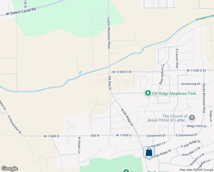 map of restaurants, bars, coffee shops, grocery stores, and more near 11292 South 1600 West Street in Payson