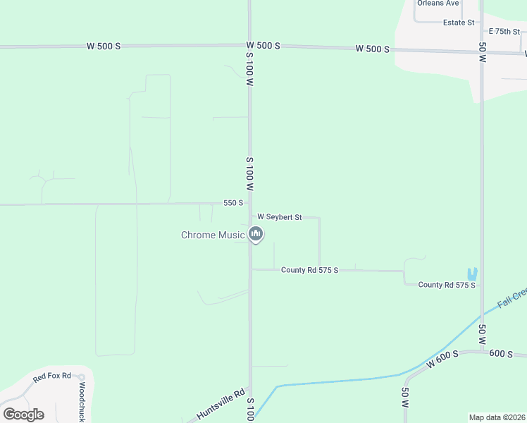 map of restaurants, bars, coffee shops, grocery stores, and more near 5506 County Road 100 West in Pendleton