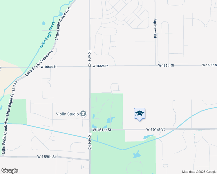 map of restaurants, bars, coffee shops, grocery stores, and more near 16436 Brigham Lane in Westfield