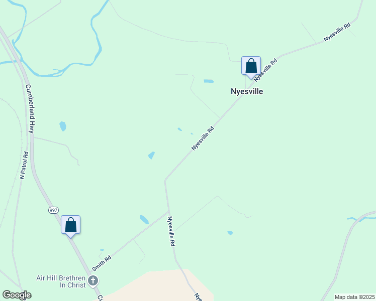 map of restaurants, bars, coffee shops, grocery stores, and more near 7795 Nyesville Road in Chambersburg