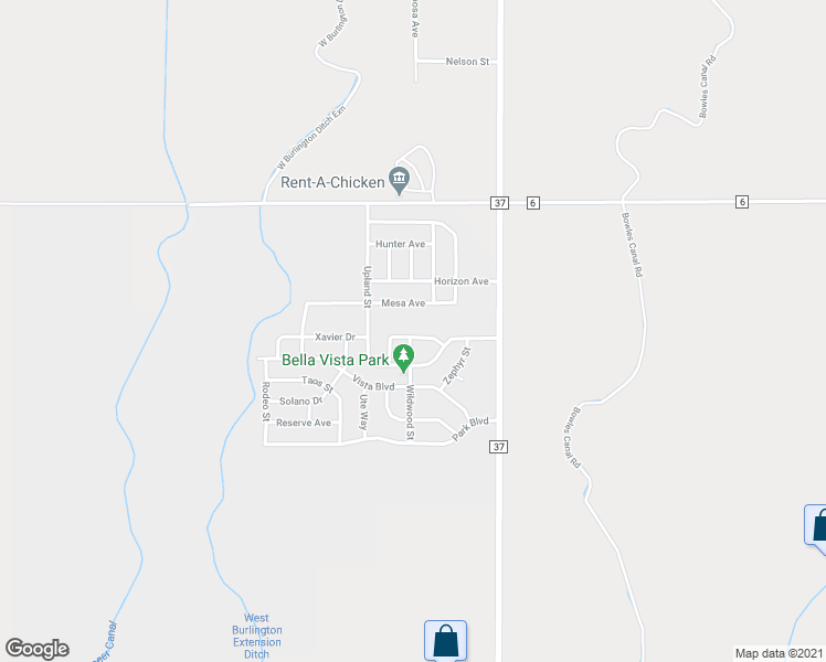 map of restaurants, bars, coffee shops, grocery stores, and more near 293 Whimsical Avenue in Lochbuie