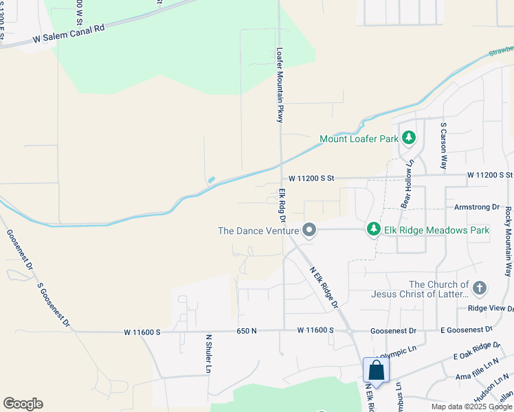 map of restaurants, bars, coffee shops, grocery stores, and more near 11250 South 1600 West Street in Payson