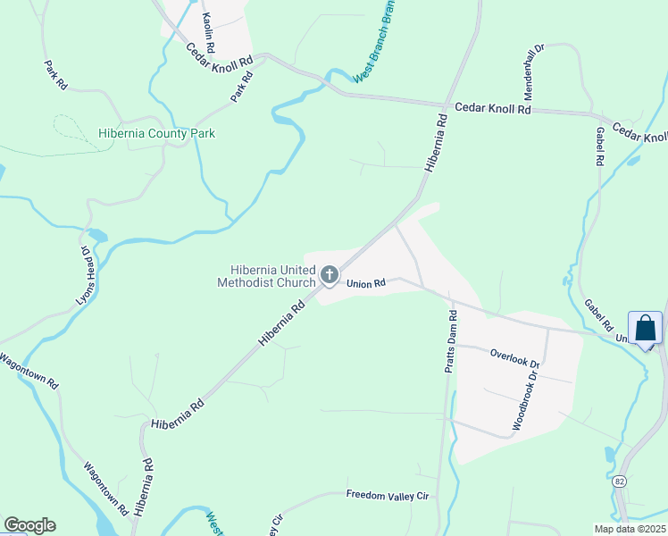 map of restaurants, bars, coffee shops, grocery stores, and more near 223 Hibernia Road in Coatesville