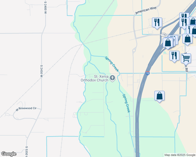 map of restaurants, bars, coffee shops, grocery stores, and more near 1993 West 1150 South in Payson