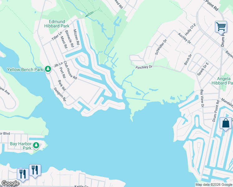map of restaurants, bars, coffee shops, grocery stores, and more near 16 Royal Drive in Brick Township