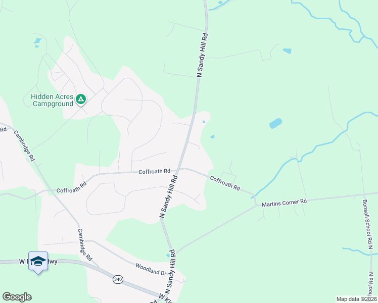 map of restaurants, bars, coffee shops, grocery stores, and more near 312 North Sandy Hill Road in Coatesville