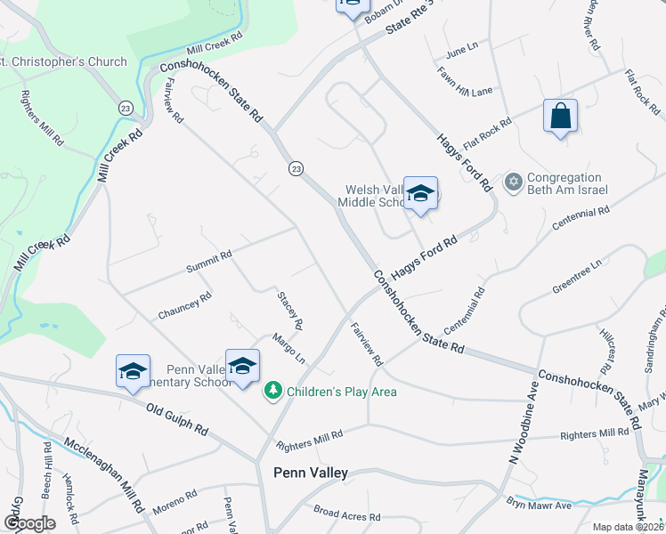 map of restaurants, bars, coffee shops, grocery stores, and more near 324 Conshohocken State Road in Penn Valley
