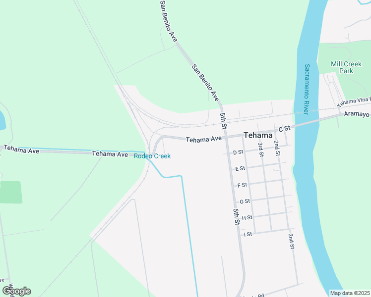 map of restaurants, bars, coffee shops, grocery stores, and more near Tehama Avenue in Tehama