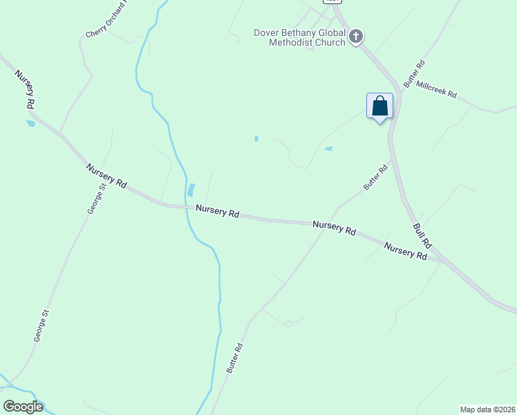 map of restaurants, bars, coffee shops, grocery stores, and more near 4281 Nursery Rd in Dover