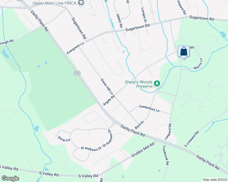 map of restaurants, bars, coffee shops, grocery stores, and more near 493 Green Hill Lane in Paoli