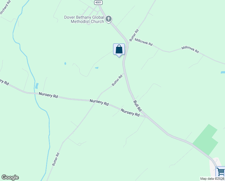 map of restaurants, bars, coffee shops, grocery stores, and more near 901 Butter Road in Dover