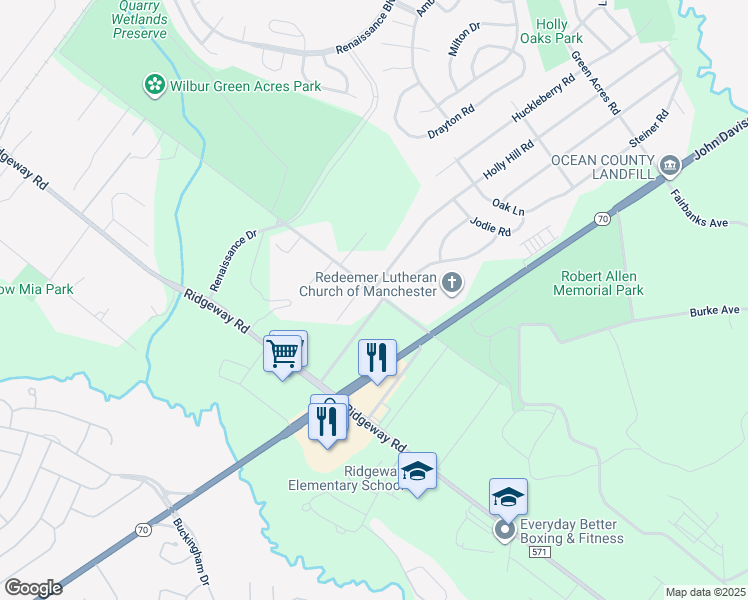 map of restaurants, bars, coffee shops, grocery stores, and more near 2993 Wilbur Avenue in Manchester Township