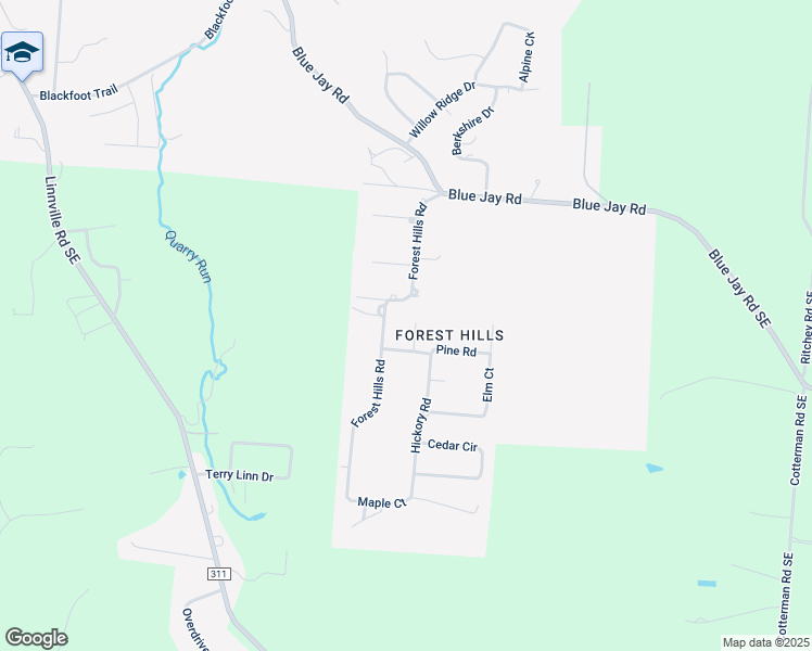 map of restaurants, bars, coffee shops, grocery stores, and more near 8688 Pine Road in Heath