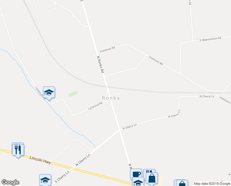 map of restaurants, bars, coffee shops, grocery stores, and more near 3 Hedgewood Drive in Ronks