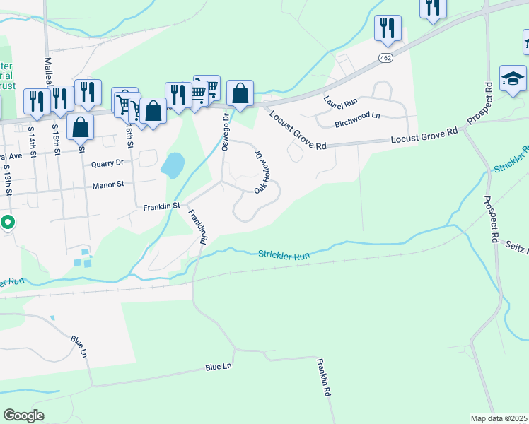 map of restaurants, bars, coffee shops, grocery stores, and more near 164 Stone House Lane in Columbia