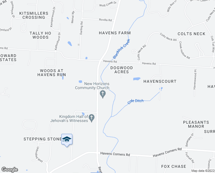 map of restaurants, bars, coffee shops, grocery stores, and more near 2120 Reynoldsburg - New Albany Road in Blacklick