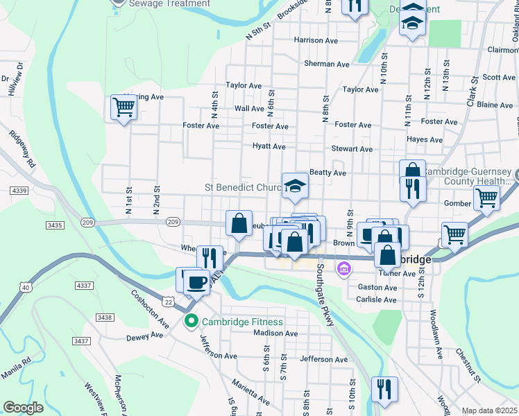 map of restaurants, bars, coffee shops, grocery stores, and more near 520 Gomber Avenue in Cambridge
