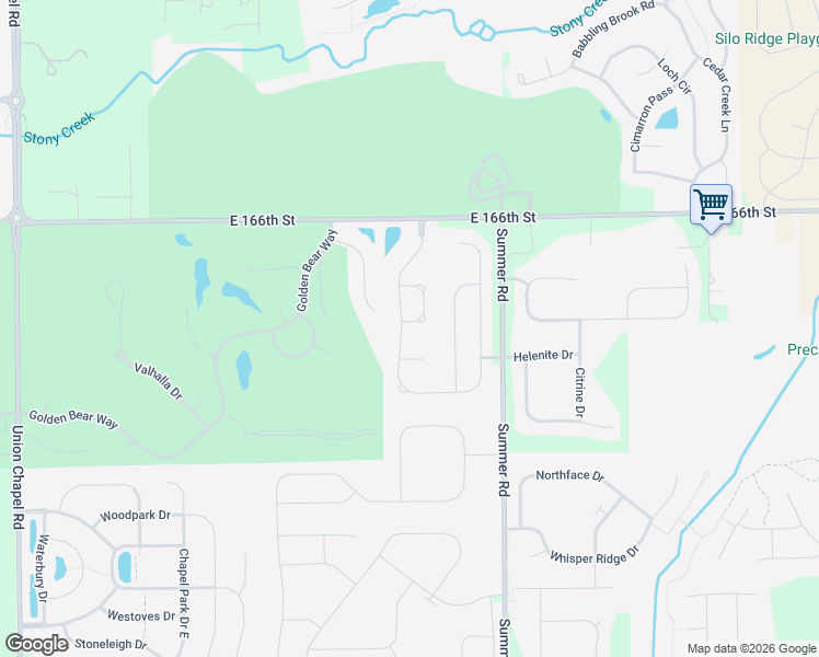 map of restaurants, bars, coffee shops, grocery stores, and more near 16388 Overlock Park Place in Noblesville