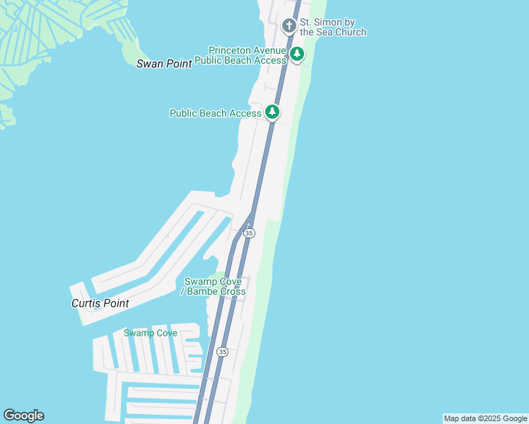 map of restaurants, bars, coffee shops, grocery stores, and more near 1559 Ocean Avenue in Mantoloking