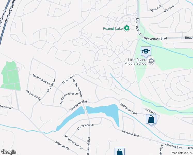 map of restaurants, bars, coffee shops, grocery stores, and more near 1262A Argyll Circle in Lakewood