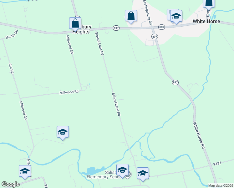 map of restaurants, bars, coffee shops, grocery stores, and more near 285 School Lane Road in Gap