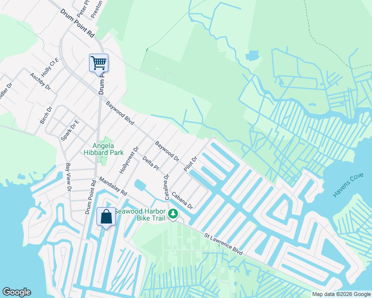 map of restaurants, bars, coffee shops, grocery stores, and more near 68 Catalina Drive in Brick Township